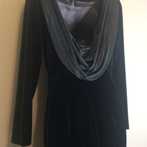 🎄Luscious VELVET Forest Green Long Eve Holiday Gown JHoward 6